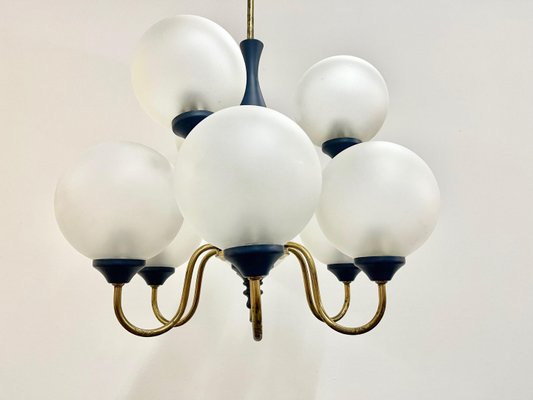 Mid-Century German Brass 8-Arm Chandelier, 1970s-ZCY-1375592