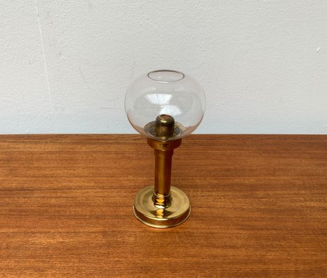 Mid-Century German Brass and Glass Candleholder by Harald Buchrucker, 1960s-UAH-1354649