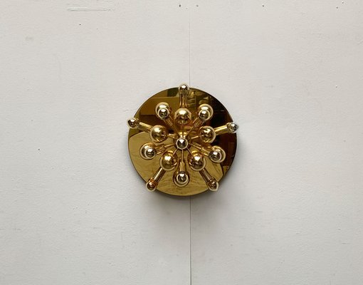 Mid-Century German Brass Atomic Ceiling or Wall Lamp by Dorothee Becker for Cosack, 1970s-UAH-1353122