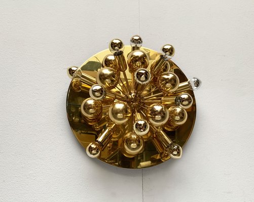 Mid-Century German Brass Atomic Ceiling or Wall Lamp by Dorothee Becker for Cosack, 1970s-UAH-1353122