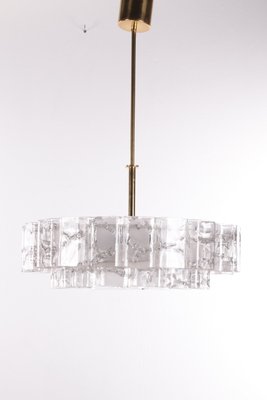 Mid-Century German Brass & Crystal Chandelier from Doria Leuchten, 1960s, Set of 2-EZZ-947700