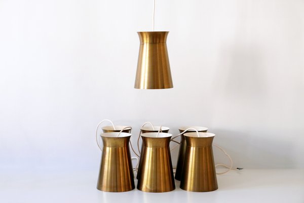 Mid-Century German Brass Pendant Lamp, 1950s-WPT-563862