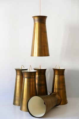 Mid-Century German Brass Pendant Lamp, 1950s-WPT-563864