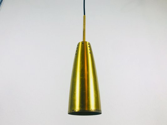 Mid-Century German Brass Pendant Lamps, 1950s, Set of 2-PUK-566936