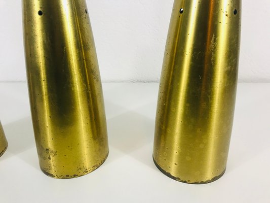 Mid-Century German Brass Pendant Lamps, 1950s, Set of 3-PUK-566941