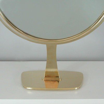 Mid-Century German Brass Table Mirror from Vereinigte Werkstätten München, 1960s-OE-911108