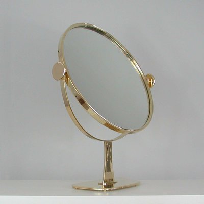 Mid-Century German Brass Table Mirror from Vereinigte Werkstätten München, 1960s-OE-911108