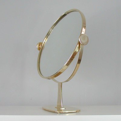 Mid-Century German Brass Table Mirror from Vereinigte Werkstätten München, 1960s-OE-911108