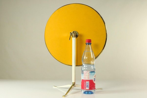 Mid-Century German Brass Vanity Mirror from Vereinigte Werkstätten Munich, 1950s-FUP-1396925