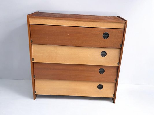 Mid-Century German Brown and Beige Shoe Cabinet, 1950s-PYR-2041375