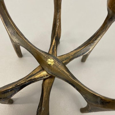 Mid-Century German Brutalist Candleholder in Bronze by Michael Harjes, 1960s-QZ-1257933