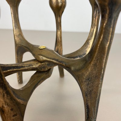 Mid-Century German Brutalist Candleholder in Bronze by Michael Harjes, 1960s-QZ-1257933