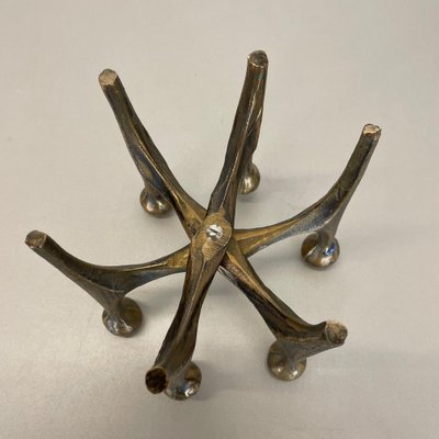 Mid-Century German Brutalist Candleholder in Bronze by Michael Harjes, 1960s-QZ-1257933