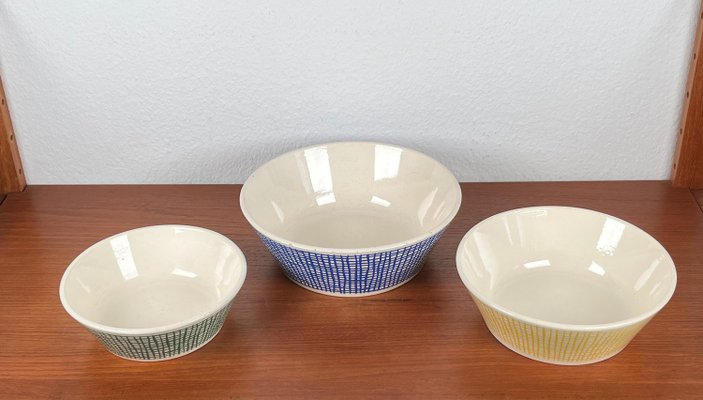 Mid-Century German Ceramic Bowls from Limburg, 1960s, Set of 3-UAH-2024488