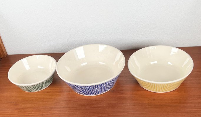 Mid-Century German Ceramic Bowls from Limburg, 1960s, Set of 3-UAH-2024488