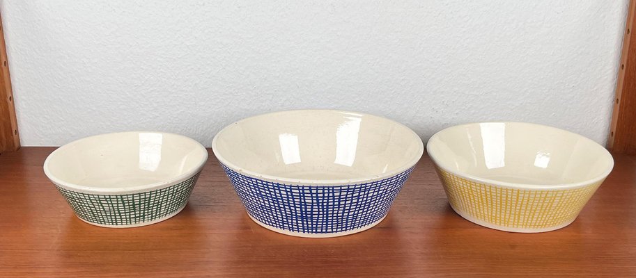 Mid-Century German Ceramic Bowls from Limburg, 1960s, Set of 3-UAH-2024488