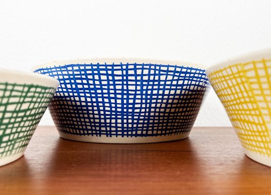 Mid-Century German Ceramic Bowls from Limburg, 1960s, Set of 3-UAH-2024488