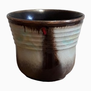 Mid-Century German Ceramic Planter with Colored Glaze from Carstens, 1950s-HOI-1397124