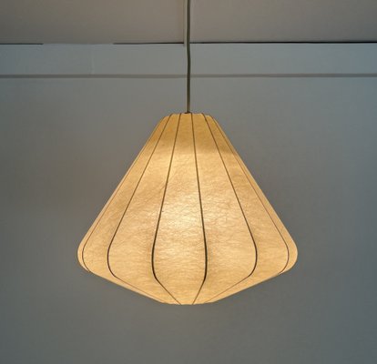 Mid-Century German Cocoon Pendant Light by Friedel Wauer for Goldkant, 1960s-TPE-1743567