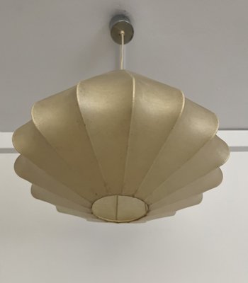 Mid-Century German Cocoon Pendant Light by Friedel Wauer for Goldkant, 1960s-TPE-1743567