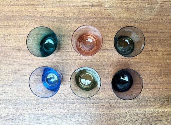 Mid-Century German Colourful Shot Glasses, 1960s, Set of 6-UAH-1786318