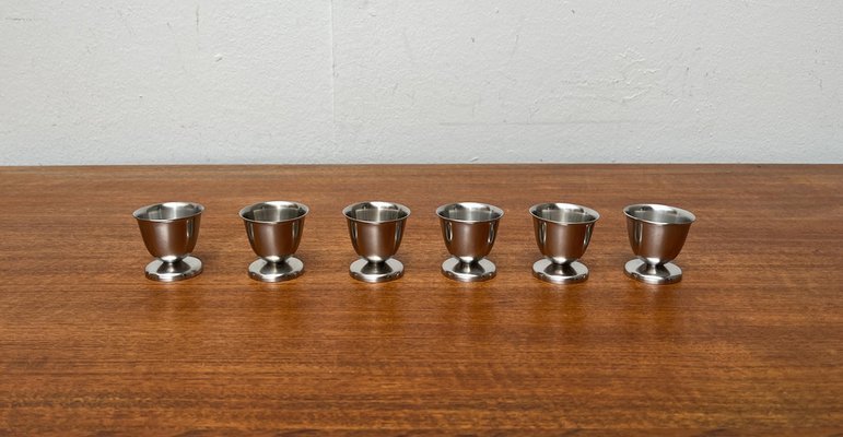 Mid-Century German Cromargan Egg Cups from WMF, 1960s, Set of 6-UAH-1716576