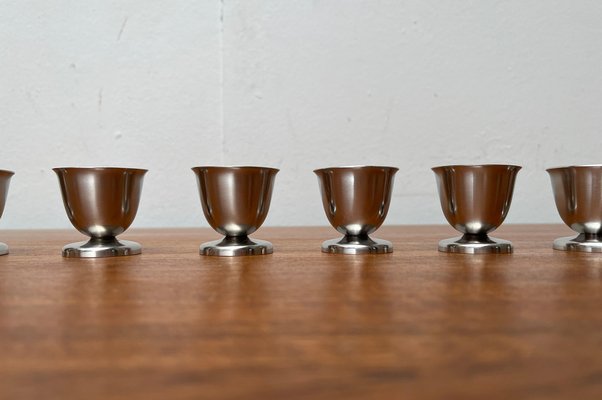 Mid-Century German Cromargan Egg Cups from WMF, 1960s, Set of 6-UAH-1716576