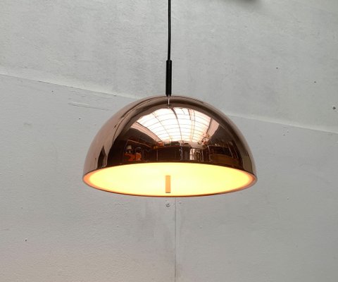 Mid-Century German Dome Copper Pendant Lamp from Staff Leuchten, 1960s-UAH-1306335