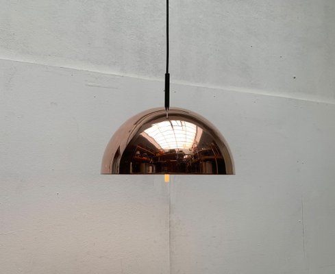 Mid-Century German Dome Copper Pendant Lamp from Staff Leuchten, 1960s-UAH-1306335