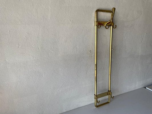 Mid-Century German Full Brass Beautiful Long Coat Rack, 1950s-RDS-1307146