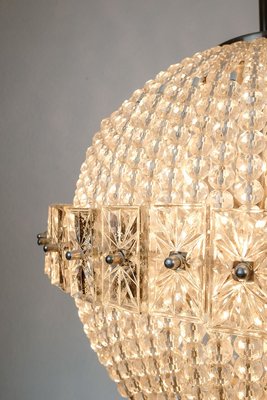 Mid-Century German Glass Bead 13-Burner Chandelier from VEB Leuchtenbau Leipzig, 1960s-YGX-766760