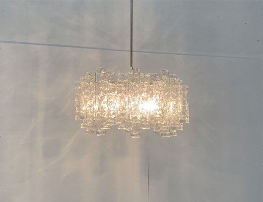 Mid-Century German Glass Chandelier from Doria Leuchten-UAH-967452