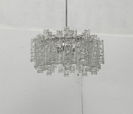 Mid-Century German Glass Chandelier from Doria Leuchten-UAH-967452