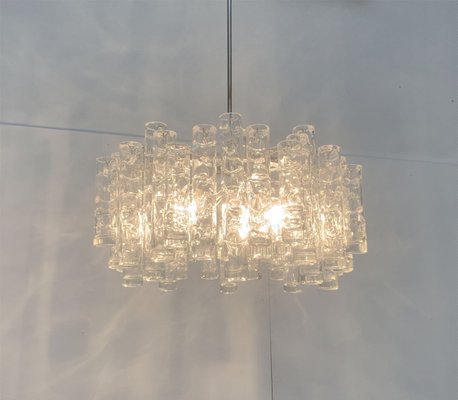 Mid-Century German Glass Chandelier from Doria Leuchten-UAH-967452