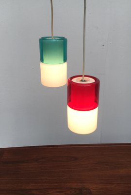 Mid-Century German Glass Pendant Lamps from Peill & Putzler, Set of 2-UAH-946807