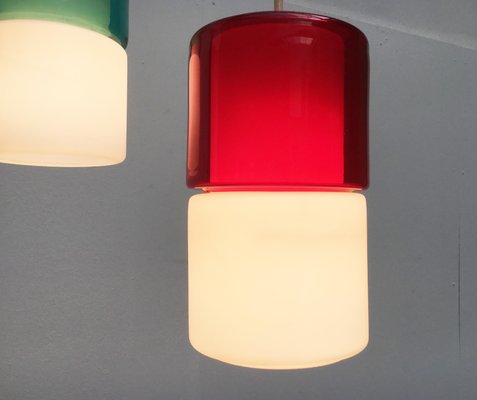 Mid-Century German Glass Pendant Lamps from Peill & Putzler, Set of 2-UAH-946807