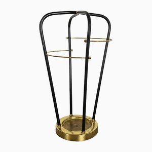 Mid-Century German Hollywood Regency Metal Brass Umbrella Stand, 1950s-QZ-1143204