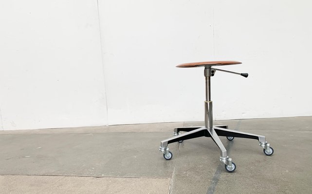 Mid-Century German Industrial Swivel Office Stool from Schmitz, 1960s-UAH-1649779