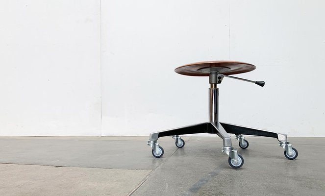 Mid-Century German Industrial Swivel Office Stool from Schmitz, 1960s-UAH-1649779