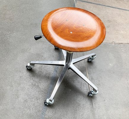 Mid-Century German Industrial Swivel Office Stool from Schmitz, 1960s-UAH-1649779