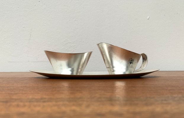 Mid-Century German Milk, Sugar and Tray from WMF, 1960s, Set of 3-UAH-1342033