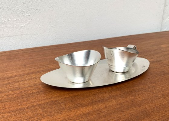 Mid-Century German Milk, Sugar and Tray from WMF, 1960s, Set of 3-UAH-1342033