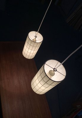 Mid-Century German Minimalist Cocoon Pendant Lamps by Friedel Wauer for Goldkant Leuchten, 1960s, Set of 2-UAH-1238771