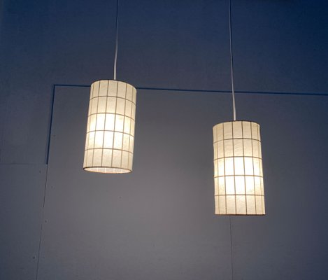 Mid-Century German Minimalist Cocoon Pendant Lamps by Friedel Wauer for Goldkant Leuchten, 1960s, Set of 2-UAH-1238771