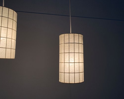 Mid-Century German Minimalist Cocoon Pendant Lamps by Friedel Wauer for Goldkant Leuchten, 1960s, Set of 2-UAH-1238771