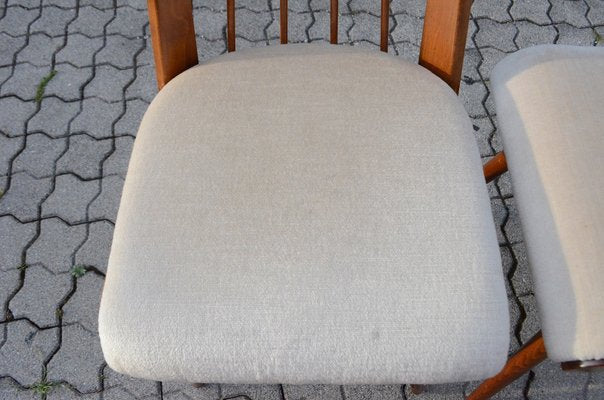 Mid-Century German Mohair Dining Chairs, 1950s, Set of 4-UF-1371992