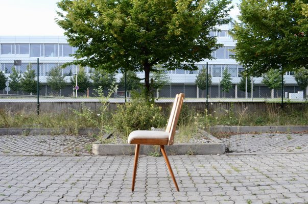 Mid-Century German Mohair Dining Chairs, 1950s, Set of 4-UF-1371992