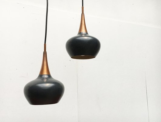 Mid-Century German Pendant Lamps from Kaiser Leuchten, Set of 2-UAH-900245