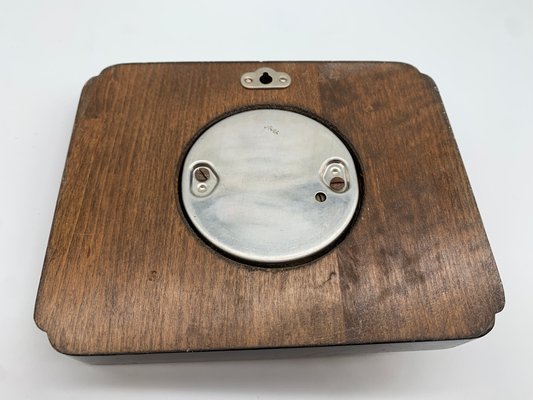 Mid-Century German Simple Weather Station Embedded in a Hardwood Base from Lufft-BZB-2031432