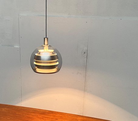 Mid-Century German Space Age Aluminum and Glass Globe Pendant Lamp from Doria, 1960s-UAH-1824264